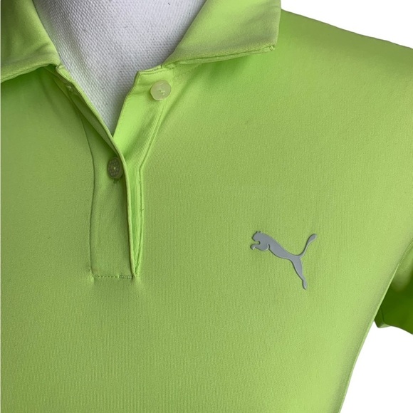 Puma Dry Cell Gold Polo Shirt Short Sleeve Neon Size XS - Picture 5 of 17